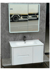 Bộ Tủ Lavabo PVC Cao Cấp 9005 (Trắng) 8 Tấc