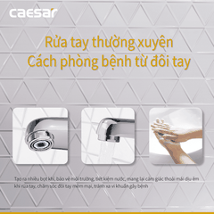 Vòi lavabo chậu rửa mặt Caesar B330CU nóng lạnh kèm nút xả nhấn