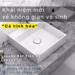 Lavabo chậu rửa mặt Caesar LF5255 đặt bàn