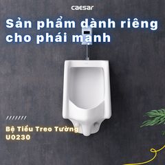 Bồn tiểu nam Caesar U0230 treo tường