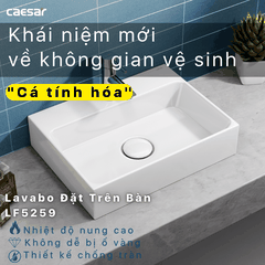 Lavabo chậu rửa mặt Caesar LF5259 đặt bàn