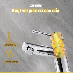 Vòi lavabo chậu rửa mặt Caesar B350CU nóng lạnh