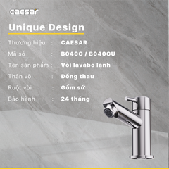 Vòi lavabo chậu rửa mặt Caesar B040C nước lạnh