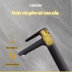 Vòi Lavabo Caesar B061CBU Lạnh Thân Cao Màu Đen