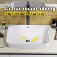 Chậu Rửa Lavabo Caesar L5262 Đặt Bàn 580x380 mm