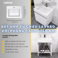 Bộ Lavabo tủ Caesar LF5017 + EH05017AV