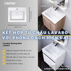 Bộ Lavabo tủ Caesar LF5017 + EH15017AV
