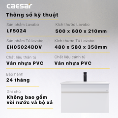 Bộ Lavabo tủ Caesar LF5024 + EH05024DDV