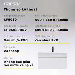 Bộ Lavabo tủ Caesar LF5030 + EH05030DDV