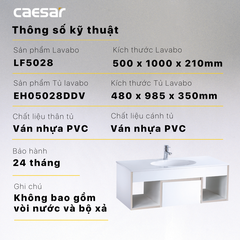 Bộ Lavabo tủ Caesar LF5028 + EH05028DDV