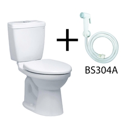 Bồn cầu 2 khối Caesar CT1325 xả 1 nhấn nắp thường