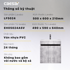 Bộ Lavabo tủ Caesar LF5024-EH05024ASV
