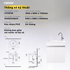 Bộ Lavabo tủ Caesar LF5038 + EH05038AV