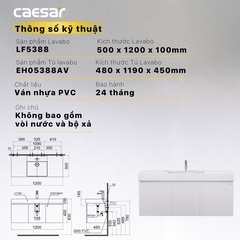 Bộ Lavabo tủ Caesar LF5388 + EH05388AV