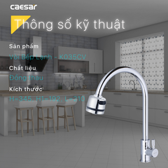 Vòi chậu rửa chén Caesar K035CV nước lạnh