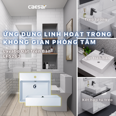 Lavabo chậu rửa mặt Caesar LF5263 đặt bàn