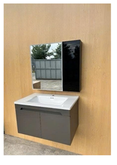 Bộ Tủ Lavabo Inox Cao Cấp TNN 2800 (Xám) 8 tấc