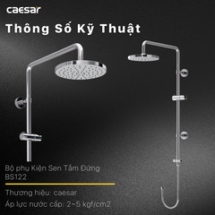 Thân cây sen tắm đứng nóng lạnh Caesar BS122