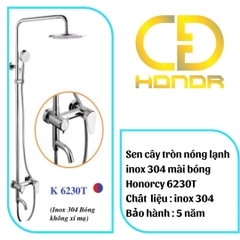 Sen cây tròn nóng lạnh mài bóng inox 304 K6230T