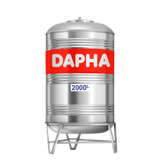 Bồn nước inox DAPHA Alpha 2000 lít SUS304 đứng (2000l)