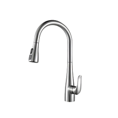 Vòi chậu rửa chén Luxta L-3219C nóng lạnh dây rút  inox 304