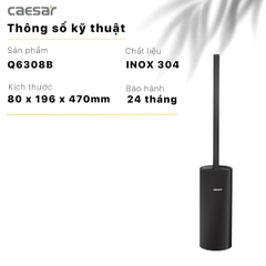 Cọ vệ sinh bàn cầu Caesar Q6308B màu đen