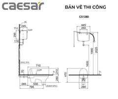 Bồn cầu xổm Caesar C1280