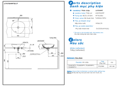 Lavabo rửa mặt TOTO LT4704MTG17#CMW đặt bàn [Cao cấp]