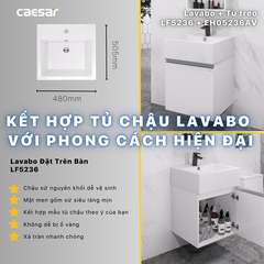 Lavabo chậu rửa mặt Caesar LF5236 đặt bàn