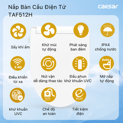 Nắp Bồn Cầu Điện Tử CAESAR TAF512H Đa Năng