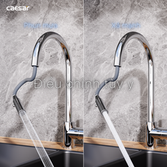 Vòi Rửa Chén Lạnh CAESAR K079C Rút Dây Gắn Chậu