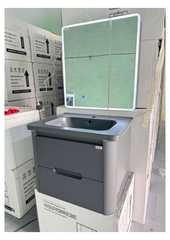 Bộ Tủ Lavabo PVC Cao Cấp 9004 (Xám) 6 Tấc
