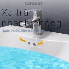 Lavabo chậu rửa mặt Caesar L2150S treo tường chân ngắn
