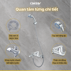 Vòi sen tắm nóng lạnh Caesar S433C