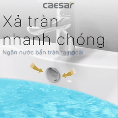 Lavabo chậu rửa mặt Caesar L2150S treo tường chân dài