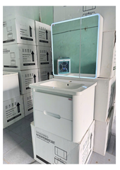 Bộ Tủ Lavabo PVC Cao Cấp 9005 (Trắng) 6 Tấc