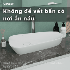 Lavabo chậu rửa mặt Caesar LF5260 đặt bàn
