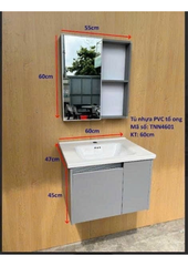 Bộ Tủ Lavabo Nhựa PVC Tổ Ong TNN 4601 (6 Tấc)