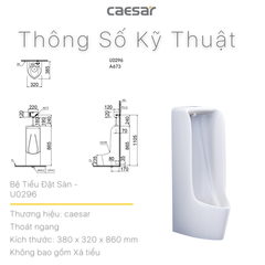 Bồn tiểu nam Caesar U0296 đặt sàn