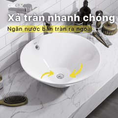 Lavabo chậu rửa mặt Caesar L5222 đặt bàn
