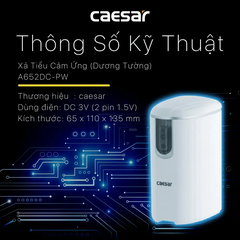 Xả tiểu Caesar A652DC-PW cảm ứng từ