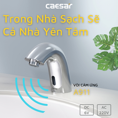 Vòi lavabo chậu rửa mặt Caesar A911 nước lạnh cảm ứng