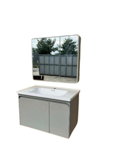 Bộ Tủ Lavabo Inox Cao Cấp TNN 2801 (Xám) 8 Tấc