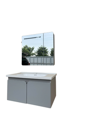 Bộ Tủ Lavabo Nhôm Tổ Ong TNN5801 (Xám) 8 Tấc