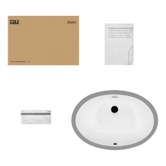 Lavabo chậu rửa mặt INAX AL-2216V âm bàn sứ chống bám bẩn Aquaceramic (AL2216V)