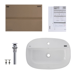 Lavabo chậu rửa mặt INAX AL-652VGC đặt bàn 3 lỗ (AL652VGC)
