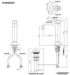 Vòi lavabo chậu rửa mặt TOTO TLG08305V nóng lạnh cổ cao