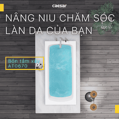 Bồn tắm dài Caesar AT0670 dài 1m7 loại xây