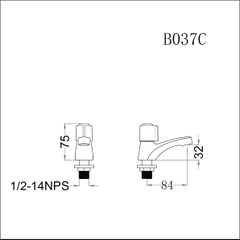 Vòi lavabo chậu rửa mặt Caesar B037C nước lạnh