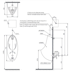 Bồn tiểu nam TOTO UT560T treo tường sứ chống bám bẩn